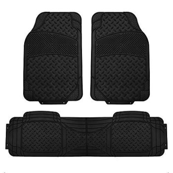 FH Group F11307BLACK Black All Season Floor Mat (Full Set Semi-Custom Premium)