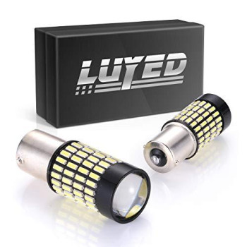 LUYED 2 X 1700 Lumens Extremely Bright 1156 4014 102-EX Chipsets 1156 1141 1003 7506 LED Bulbs Used for Backup Reverse Lights,Xenon White(Brightest LED in Market)