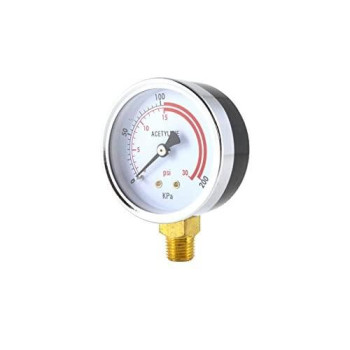 Low and High Pressure Gauges for Acetylene Regulator - 2.5 inches (Pair)