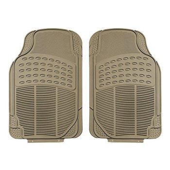 FH Group F11306BEIGE-3ROW Floor Mat (Trimmable Heavy Duty 3 Row SUV All Weather 4pc Full Set - Beige)