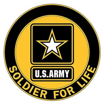 Honor Country U.S. Army Soldier for Life Logo 3.25"x3.25" Decal