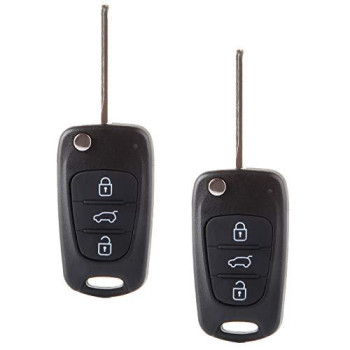 SCITOO 2pcs 3 Buttons Key Fob Keyless Entry Remote Shell Case Pad Replacement for Kia for Rondo for Soul for Rio for Sportage 2007-2013