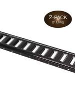 Two 2 E Track Tie-Down Rail, Powder-Coated Steel ETrack TieDowns | 2 Horizontal E-Tracks, Pack of 2 Bolt-On Tie Down Rails for Cargo on Pickups, Trucks, Trailers, Vans