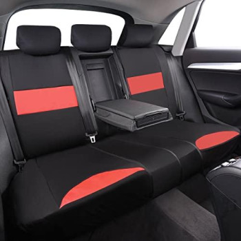 Car Pass 11Pcs Insparation Butterfly Universal Fit Car Seat Covers Set Package-Universal Fit For Vehicles,Cars ,Suvs,Vansairbag Compatiable(Black With Red)