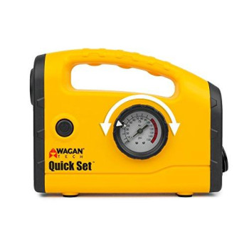 Wagan Tech 7301 Quick Set Inflator Compressor with Auto Shutoff, yellow