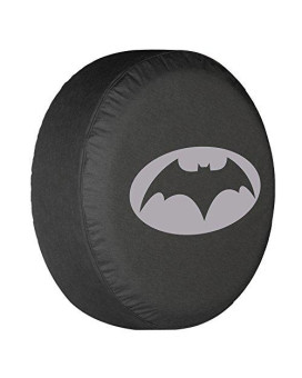 28" Batman Spare Tire Cover - Silver Dark Knight Logo - Made in The USA
