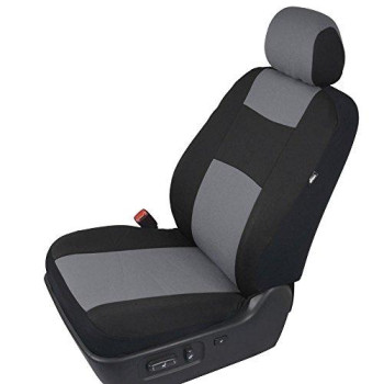 BDK PolyPro Car Seat Covers Full Set in Gray on Black 