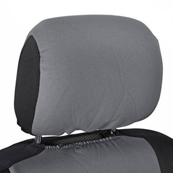 BDK PolyPro Car Seat Covers Full Set in Gray on Black 