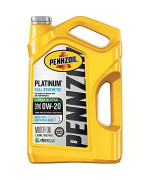 Pennzoil Platinum Full Synthetic 0W-20 Motor Oil (5-Quart, Single)