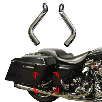 Chrome Saddlebag Support Bracket Short for 1993-2013 Harley Davidson Touring Model