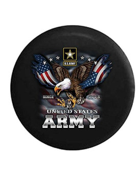 American Unlimited United States Army USA Screaming Eagle Military Spare Tire Cover Fits All SUV Camper RV Tire Covers Black Size 33 inch