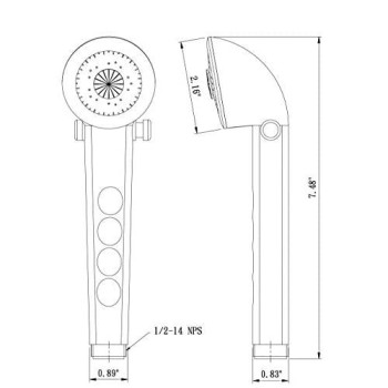 Dura Faucet DF-SA135-CP RV High Pressure Handheld Replacement Shower Head Wand Unit - Water Saving Flow Control Trickle Switch (Chrome)