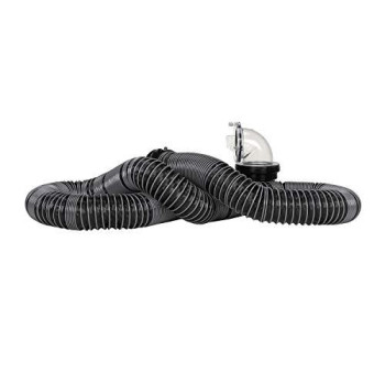 Valterra Silverback 15-Foot RV Sewer Hose Kit, Universal Sewer Hose for RV Camper, Includes 15-Foot Hose with Rotating Fittings, 90 Degree ClearView Sewer Adapter and 2 Drip Caps