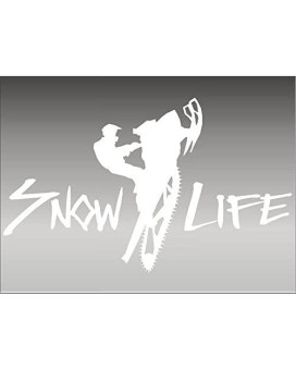 Bermuda Shorts Graphics Snow Life/White / 16" Snowmobile Sled Extreme Sports Window Sticker Vinyl Vehicle Decal