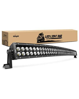 Nilight - 71014C-A 42" 240W Spot Flood Combo High Power LED Driving Lamp LED Light Bar Off Road Fog Driving Work Lights for SUV Boat Jeep Lamp, 2 Years Warranty
