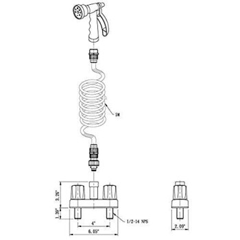 Dura Faucet DF-SA186-BK RV Exterior Quick Connect Spray Faucet 7-Option Nozzle (Black)