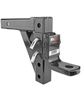 GoTow 10" Adjustable Ball Mount Hitch, 8 Positions - Fits 2" Receiver, 5000lb GTW