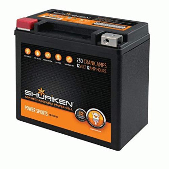 SHURIKEN 230 Crank AMPS 12AMP Hours AGM Battery, SK-BTX14-BS