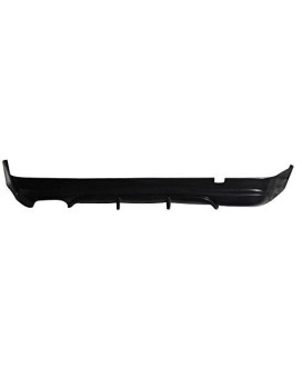 Rear Bumper Lip Compatible With 2005-2012 BMW E90 3-Series, AS-S Style Black PU Rear Lip Finisher Under Chin Spoiler Underspoiler Splitter Valance Underbody Bumper Fascia Add On by IKON MOTORSPORTS