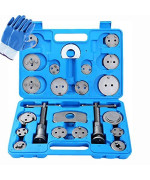 DASBET 24pcs Heavy Duty Disc Brake Caliper Tool Set and Wind Back Kit for Brake Pad Replacement