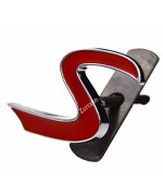 Metal Red S Lettering Front Grille Grill Chrome W/Mount Emblem Badge For Mini Cooper R50 R53 R55 R56 R57 R59 F56 F55