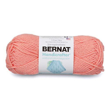 Bernat Handicrafter Cotton-Solids Yarn, Coral Rose