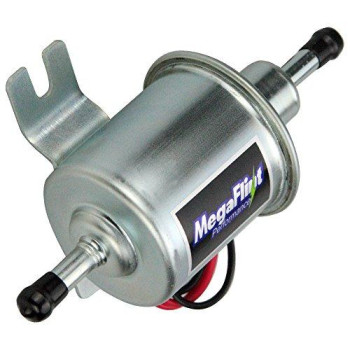 MegaFlint Universal 12V Low Pressure Gas Diesel Inline Electric Fuel Pump HEP-02A (2.5-4 PSI)