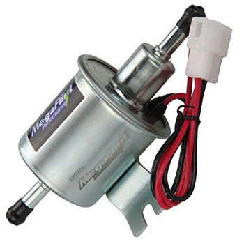 MegaFlint Universal 12V Low Pressure Gas Diesel Inline Electric Fuel Pump HEP-02A (2.5-4 PSI)