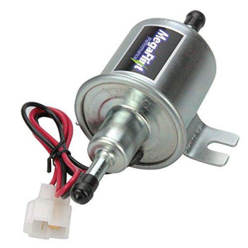 MegaFlint Universal 12V Low Pressure Gas Diesel Inline Electric Fuel Pump HEP-02A (2.5-4 PSI)