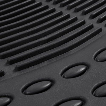 BDK All Weather Rubber Floor Mats for Car SUV & Truck - 4 Pieces Set (Front & Rear), Trimmable, Heavy Duty Protection (Black) (MT-654-BK_aces)