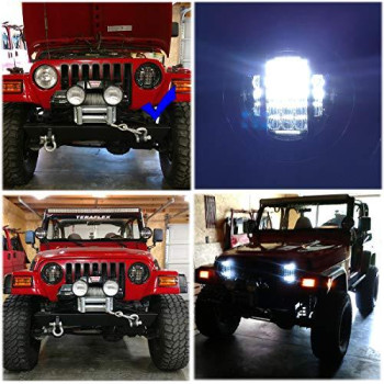COWONE 7 Inch Round 5D 2021 Design 130w LED Projector Headlight with DRL Compatible with Jeep Wrangler JK TJ LJ CJ for Motorcycles
