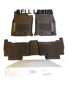 Lexus Oem Factory All Weather Floor Mat Liner Set 2016-2021 Gx460 Brown
