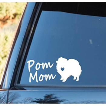 Bluegrass Decals A1190 Pomeranian Pom Mom Dog Decal Sticker