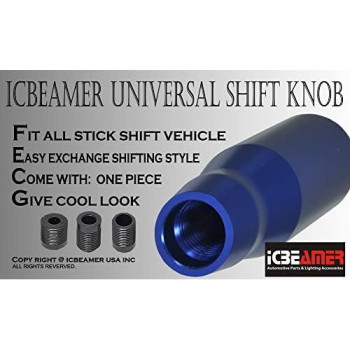 ICBEAMER Manual Transmission Stick Shift Vehicle Car Universal Shift KNOB [Color: Blue]