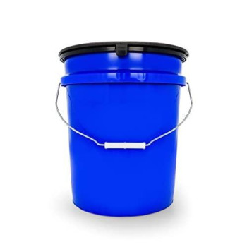 Camco 41549 Portable 5-Gallon Toilet Bucket with Seat and Lid Attachment | Lightweight and Easy to Clean | Great for Camping, Hiking, Hunting and More , Blue