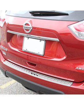 Red Hound Auto Rear Bumper Protector 2014-2016 Compatible with Nissan Rogue Scratch Scratch Tailgate Trim Cover Custom Fit Chrome