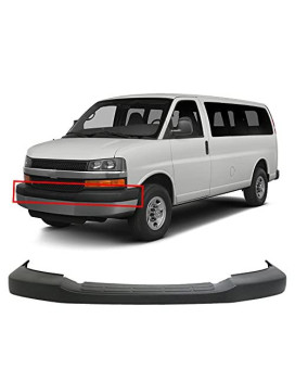 MBI AUTO - Textured, Front Upper Bumper Cover Fascia Compatible with 2003-2018 Chevy Express & GMC Savana 03-18, GM1000693