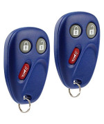 Key Fob Keyless Entry Remote fits Buick Rainier/Chevy Trailblazer/GMC Envoy/Isuzu Ascender/Oldsmobile Bravada (15008008 15008009 Blue), Set of 2