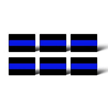 Thin Blue Line Police Mini Sticker Pack Car Truck License Tag Support Law Enforcement Officers