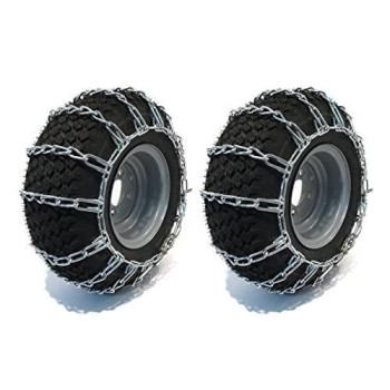 The ROP Shop Pair 2 Link TIRE Chains 23x10.50-12 for Toro Wheel Horse Lawn Mower Tractor Ride