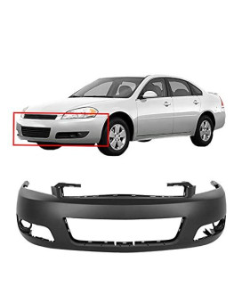 MBI AUTO - Primered, Front Bumper Cover Fascia Compatible with 2006-2013 Chevy Impala W/Fog 06-13, GM1000764