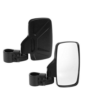 SPAUTO UTV Side View Mirrors (Pack of 2) For 1.6" - 2inch Roll Cage Bar, Universal Offroad Rear View Side Mirror for UTV High Impact Shatter-Proof Tempered Glass(Fits Driver and Passenger Side)