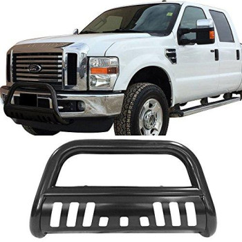 Bull Bar Compatible With 2008-2010 Ford F250 F350 F450 Super Duty, Black Front Bumper Grille Guard by IKON MOTORSPORTS, 2009