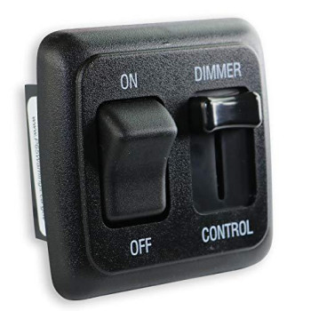 12 Volt DC Dimmer Switch for LED, Halogen, Incandescent - RV, Auto, Truck, Marine, and Strip Lighting (Large Slider, Black)