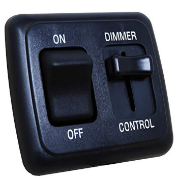 12 Volt DC Dimmer Switch for LED, Halogen, Incandescent - RV, Auto, Truck, Marine, and Strip Lighting (Large Slider, Black)