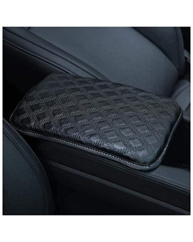 Forala Auto Center Console Pad PU Leather Car Armrest Seat Box Cover Protector Universal Fit (A-Black)