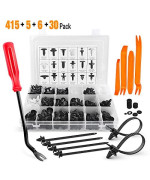 GOOACC 415 Pcs Car Retainer Clips & Fastener Remover - 18 Most Popular Sizes Auto Push Pin Rivets Set -Door Trim Panel Clips for GM Ford Toyota Honda Chrysler