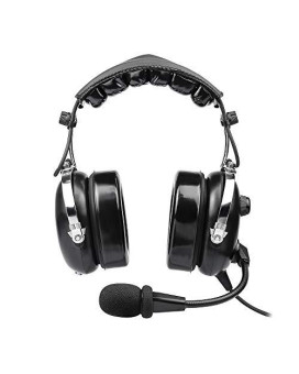 Aviation Headset for Pilots, Aviation Headset with Comfort Ear Seals, 24db Noise Cancelling, MP3 Support and Carrying Case