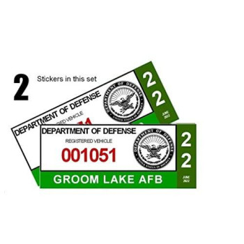 Area 51 Parking Stickers (Groom Lake) DD-2220