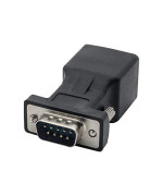 DB9 RS232 Male Port to RJ45 Female Connector Card DB9 Serial Port Extender to LAN CAT5 CAT6 RJ45 Network Ethernet Cable Adapter